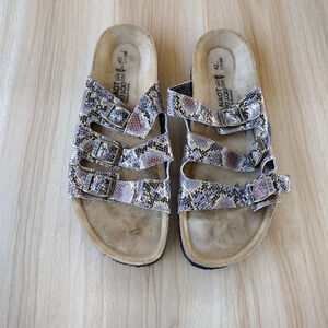 Naot Austin Python 3-Buckle Strap Slide Sandals Comfort Shoes 42 US 11
